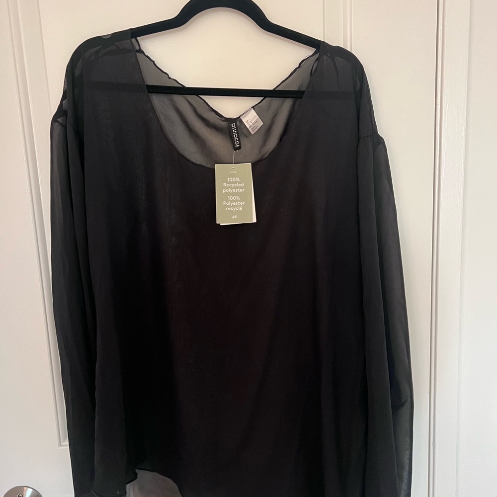 H&M Divided Black Sheer cover up